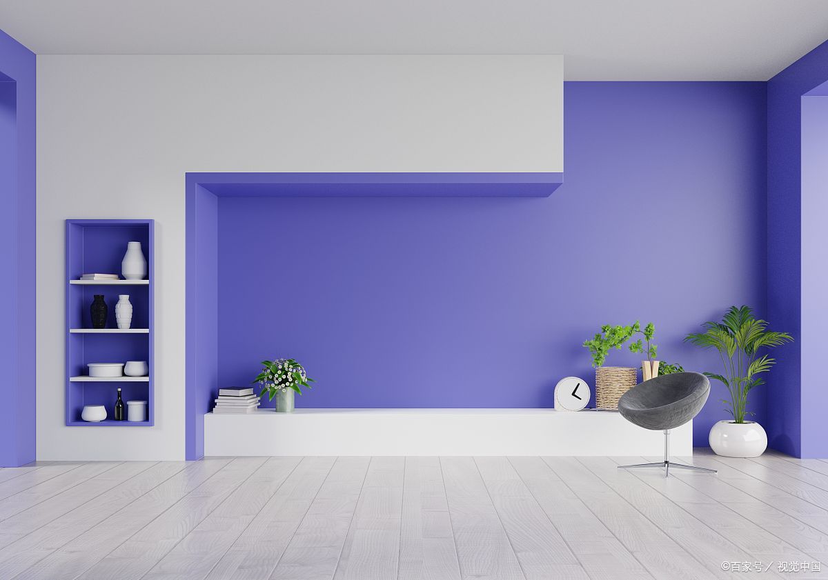 蓝色背景墙配什么电视柜和茶几?蓝色背景墙怎么搭配好看?