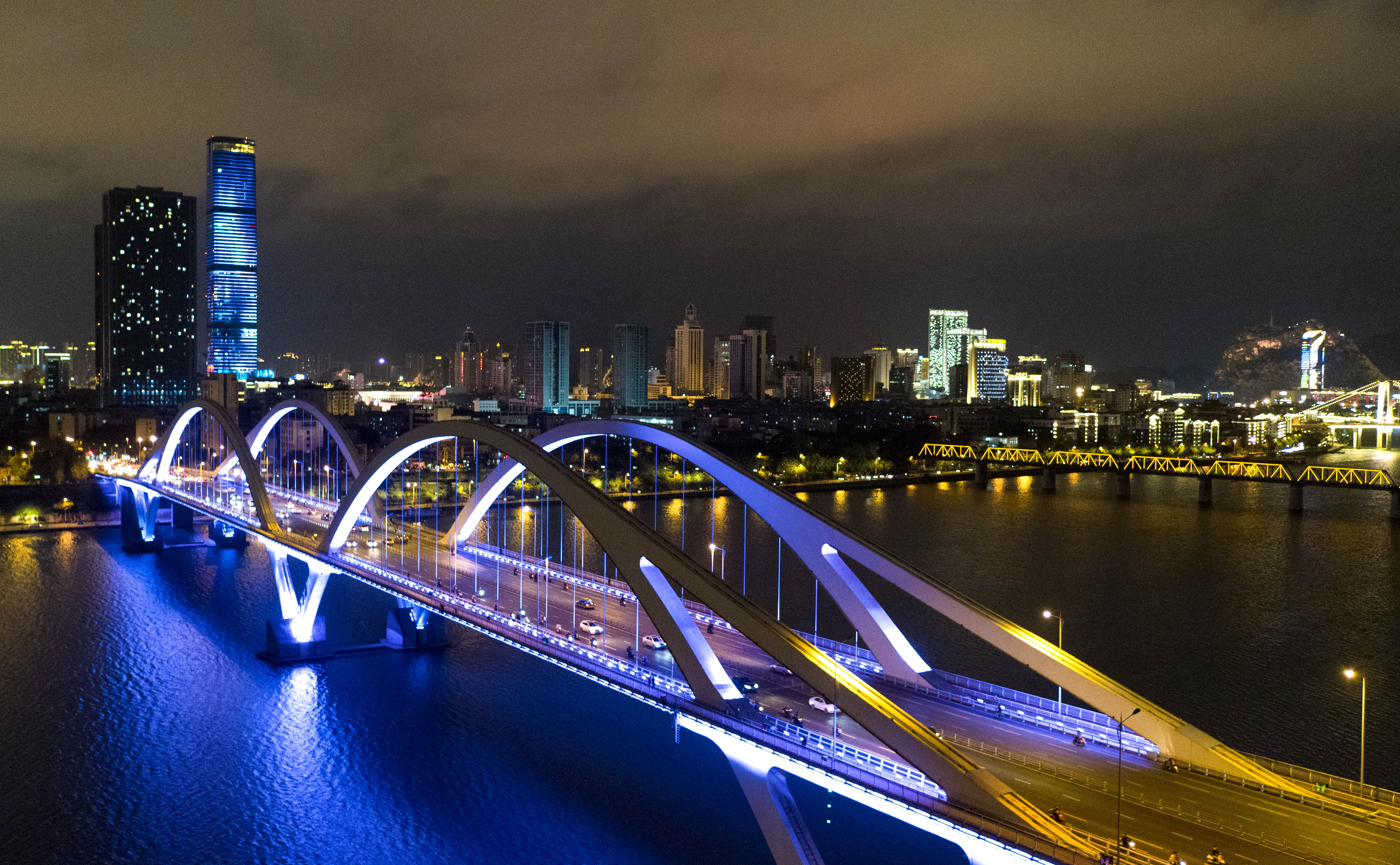 广西柳州:柳江夜景美