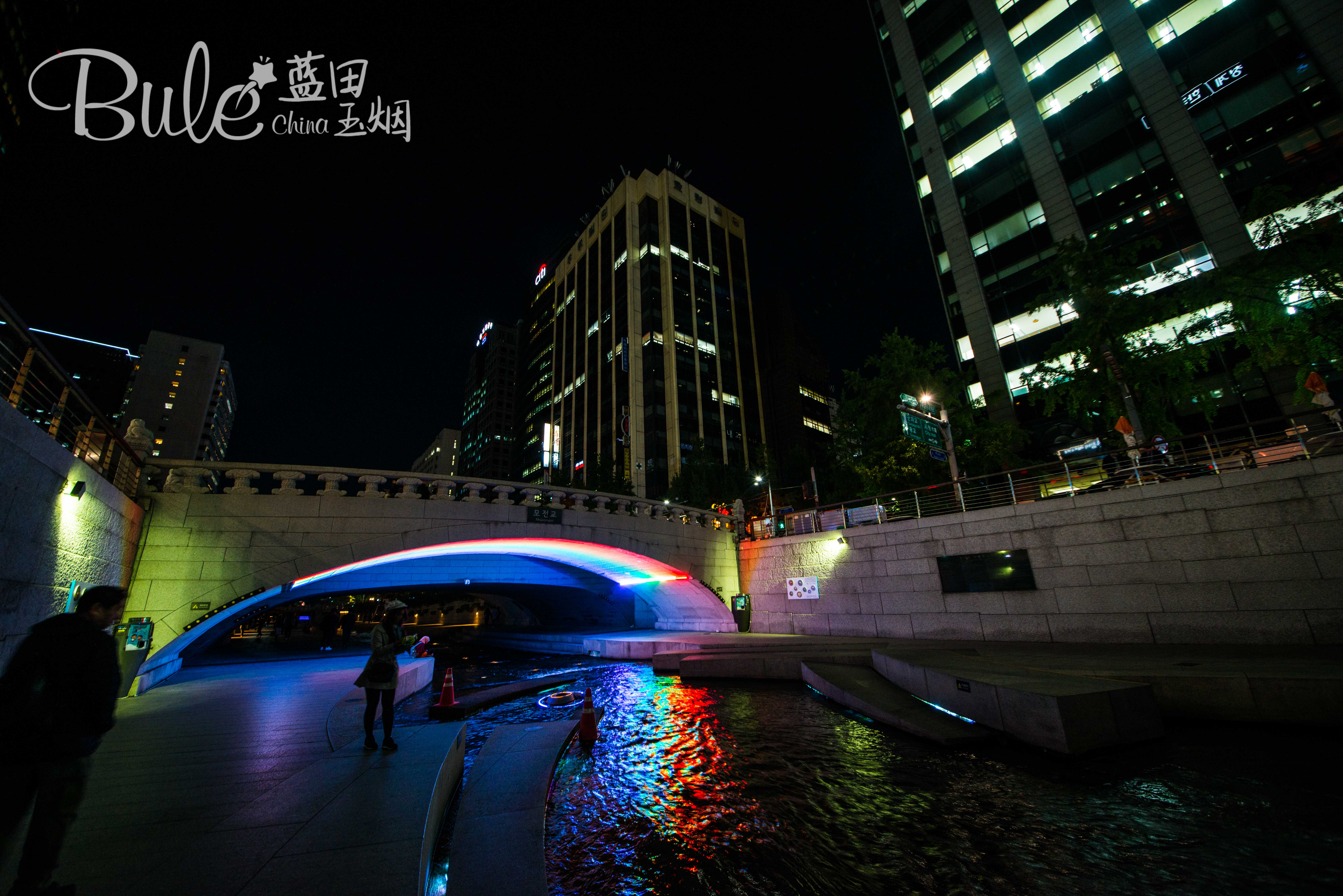 清溪川夜景图片