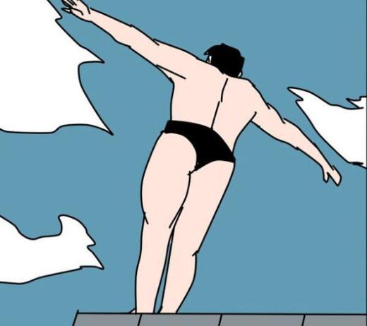 搞笑漫画:万众瞩目的跳水高手