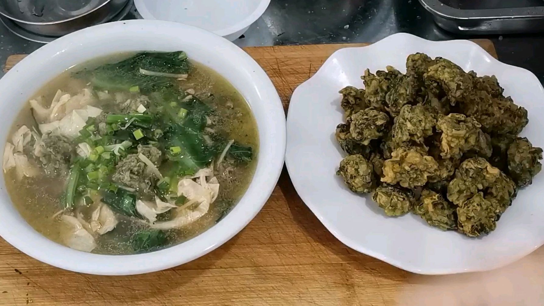 蔬菜丸子,香酥可口,两种吃法,制做简单