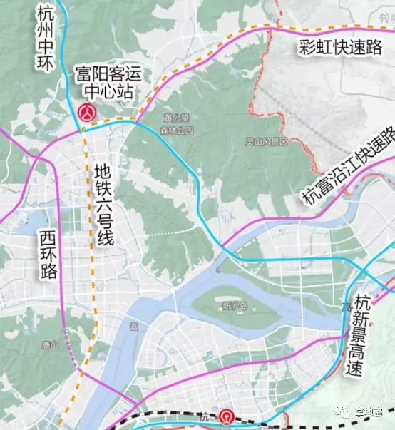 一张区位图引发的"猜想":富阳城际将变身地铁6号线?