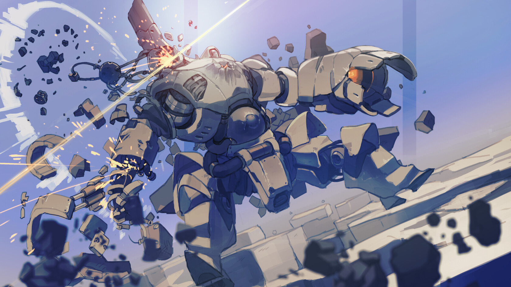 相当棒的一组机械机甲类插画作品欣赏!造型帅气科幻感十足!