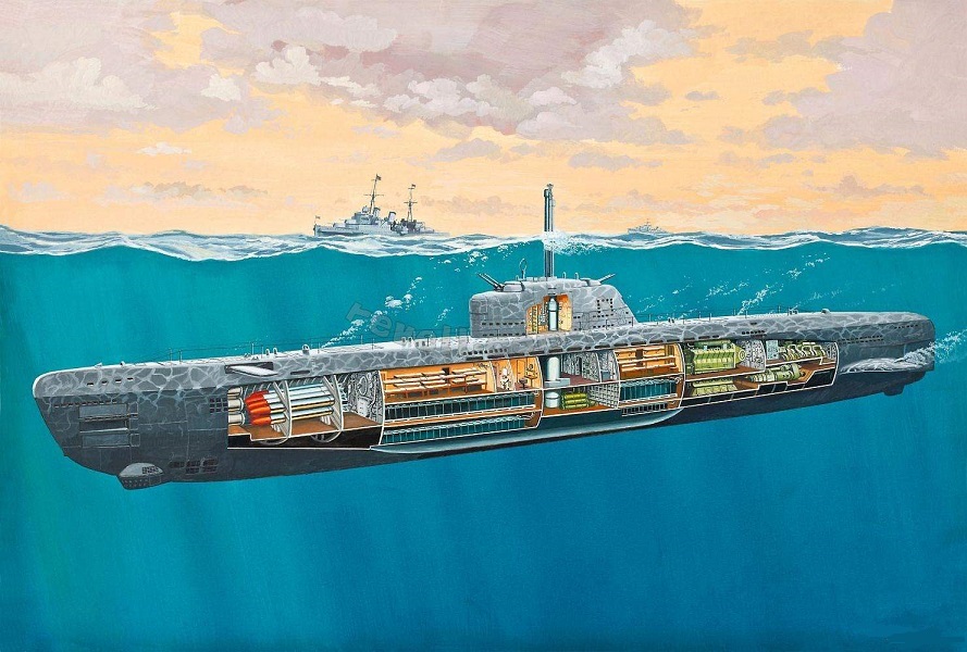 德国u型潜艇怎么画图片
