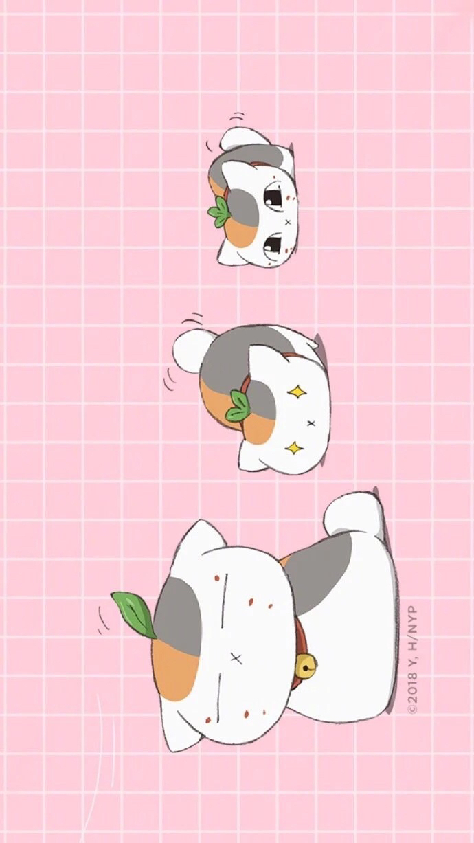 《夏目友人帐》猫咪老师壁纸,娘口三三真是太萌了!