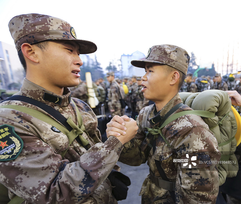 2018年12月23日,江苏淮安,无锡联勤保障中心某教导大队300多名新兵