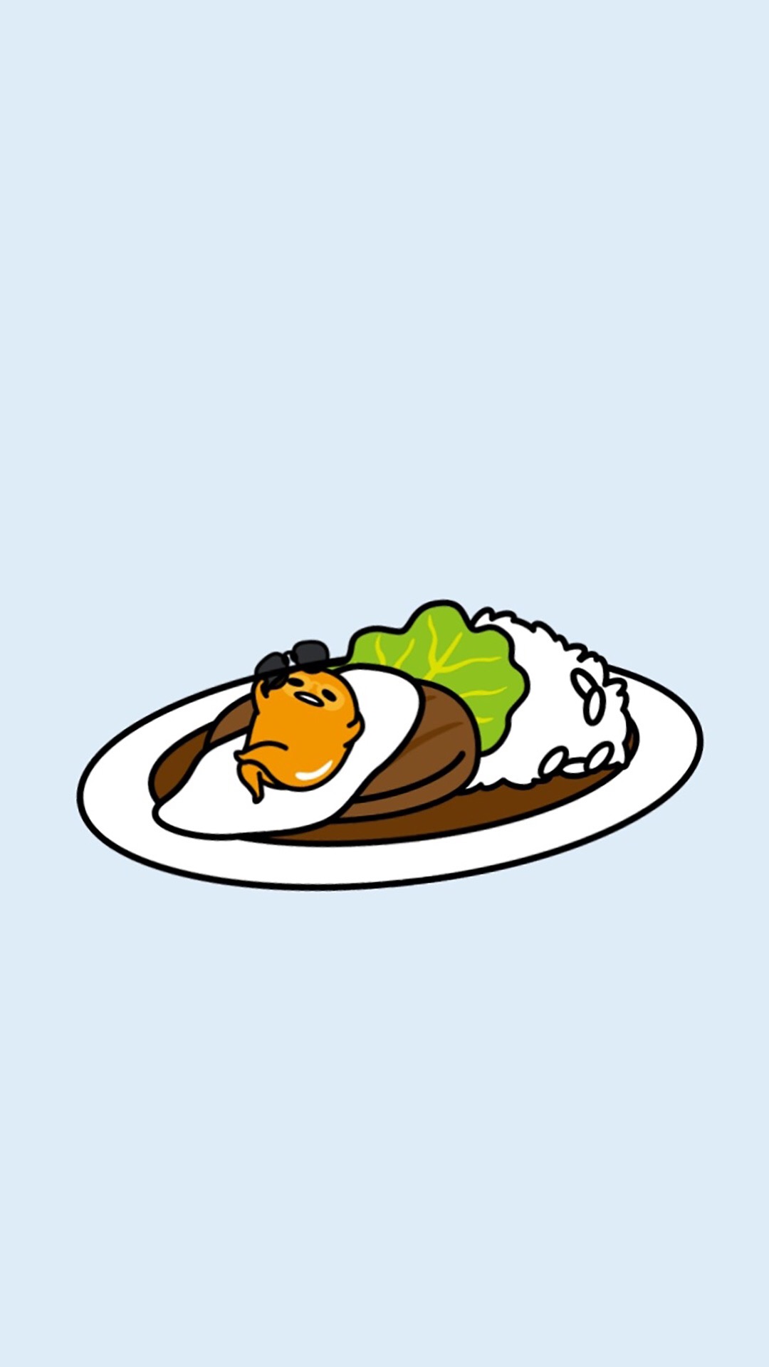 可爱懒蛋蛋卡通图片iphonex手机壁纸,分辨率1080x1920