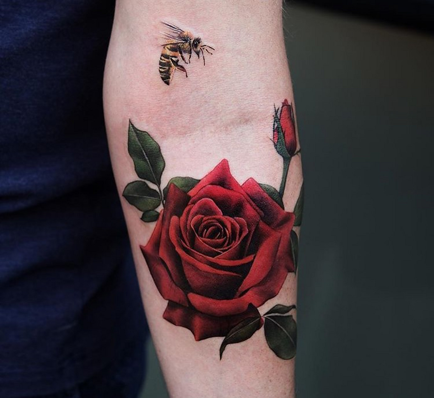 重庆纹身师排行榜# 超写实玫瑰纹身