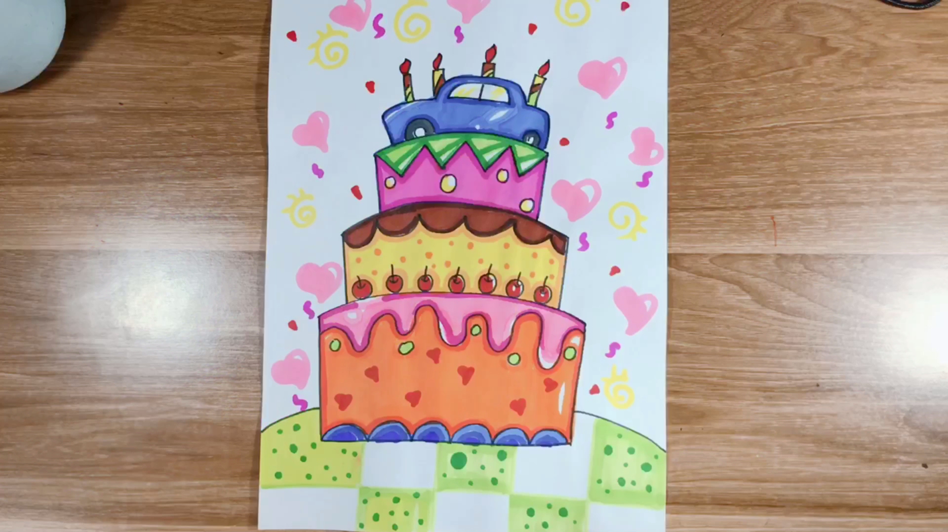 画个美味蛋糕,以后生日礼物就送这个!四岁以上的宝宝一学即会