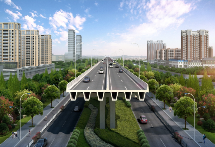 好运街以北段的上塘高架明起全封闭,双向禁行