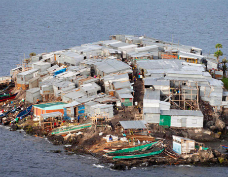 世界上最拥挤的岛屿:不足2000平米的地方 居住了1000多人