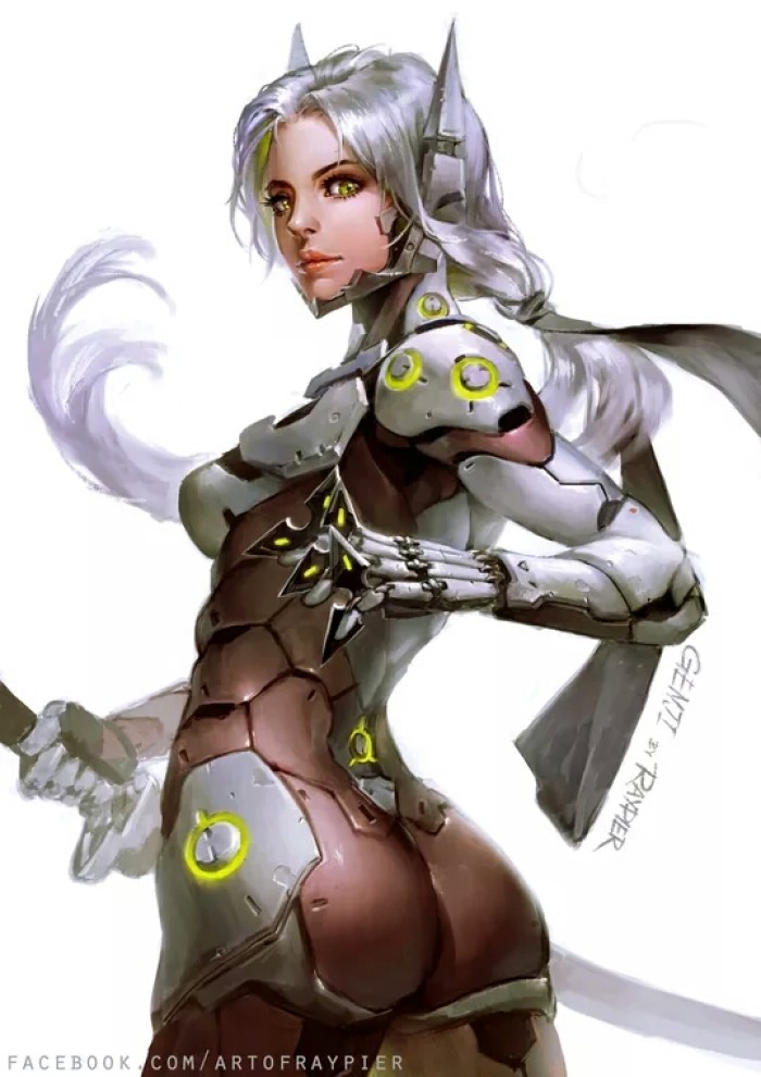 overwatch英雄性转,源氏变身美少女,天使辣眼睛!
