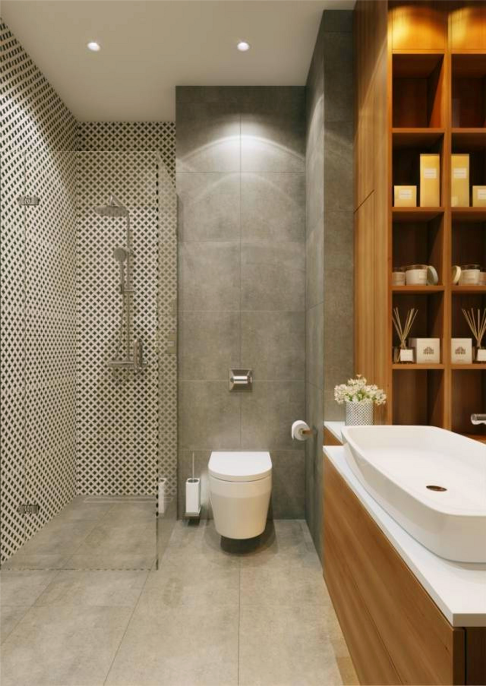 卫生间干湿分离!半开放式,实体墙式和独立式等!干净清爽舒适!