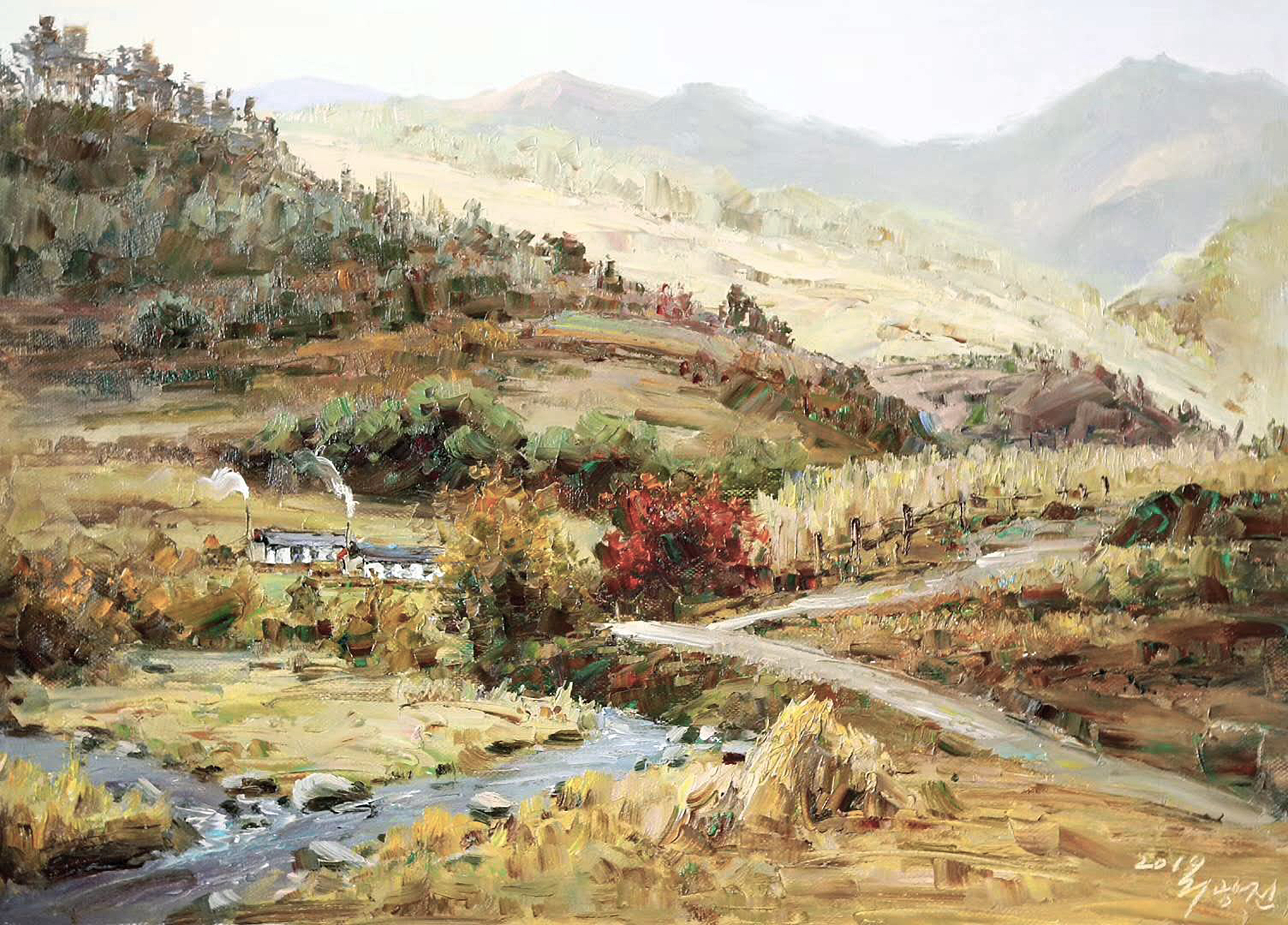 油画《雨过天晴》. 转载自百家号作者:8彩虹画室