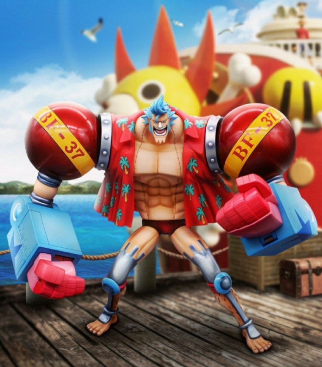 《海贼王》草帽一伙超帅气的3d形象,看到罗宾我感觉自己恋爱了