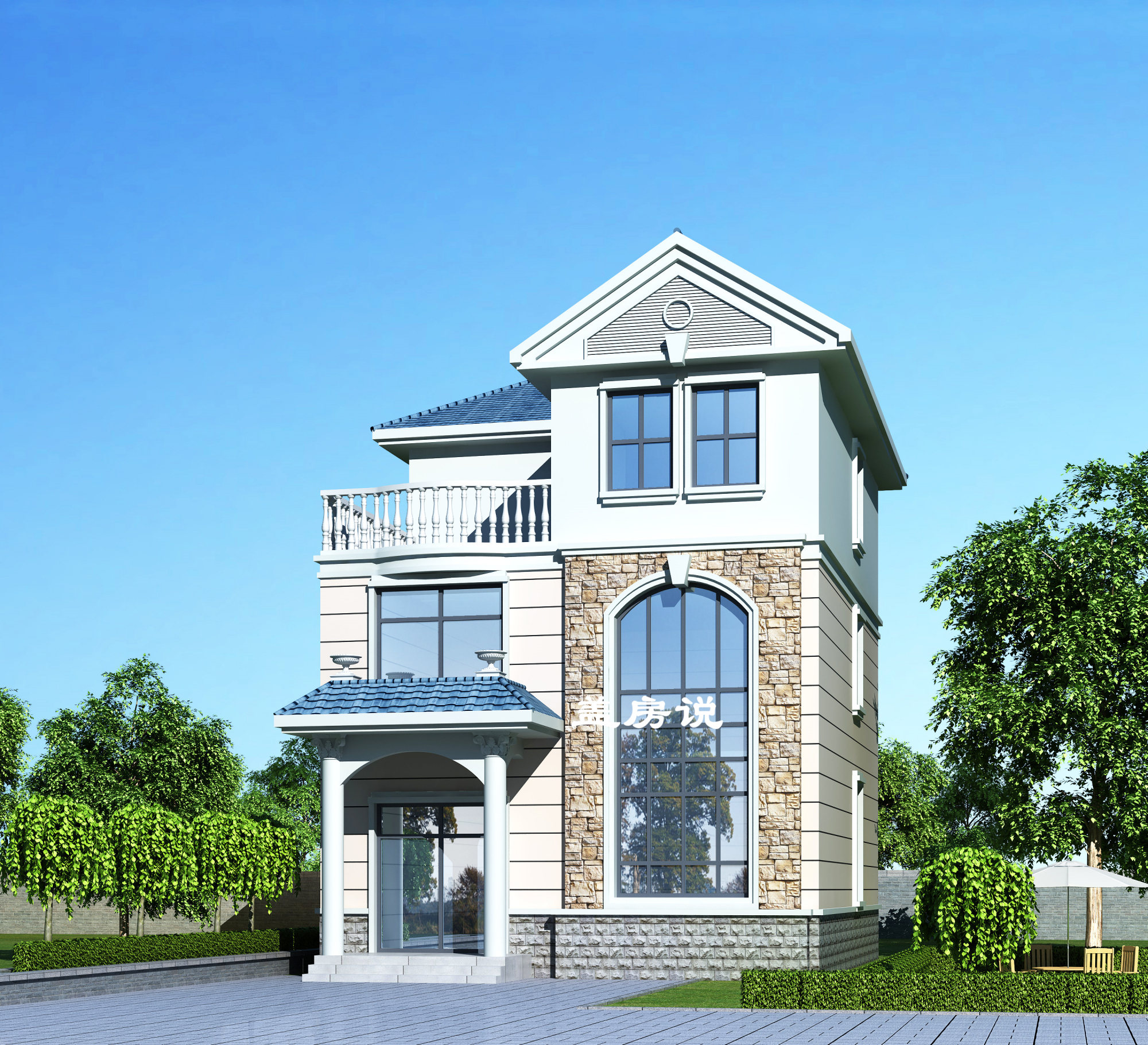 第八款,两层三开间,带车库别墅.