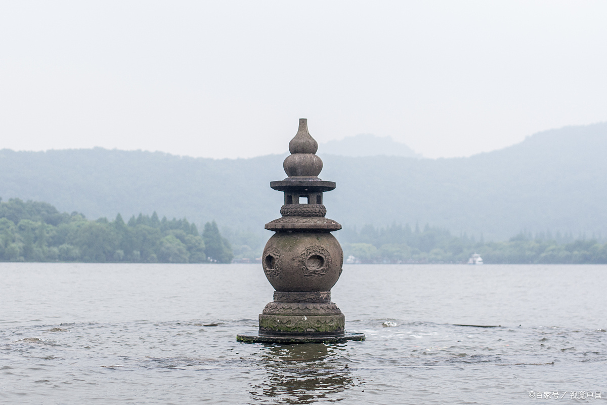 一元人民币背面风景:杭州西湖三潭印月