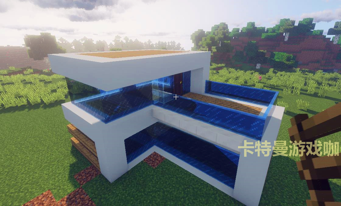 《我的世界》详细教程,教你建造小型的泳池别墅,好看的超乎想象