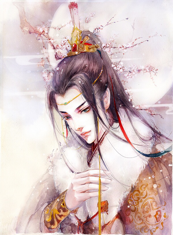 古风手绘深情俊美公子壁纸,敢相弃,不相欺,弦断情深绵如缕  敢相弃 不