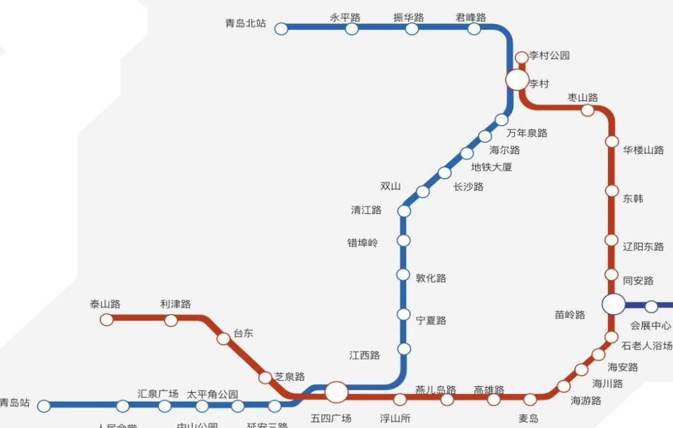 青岛地铁2号线 线路图图片