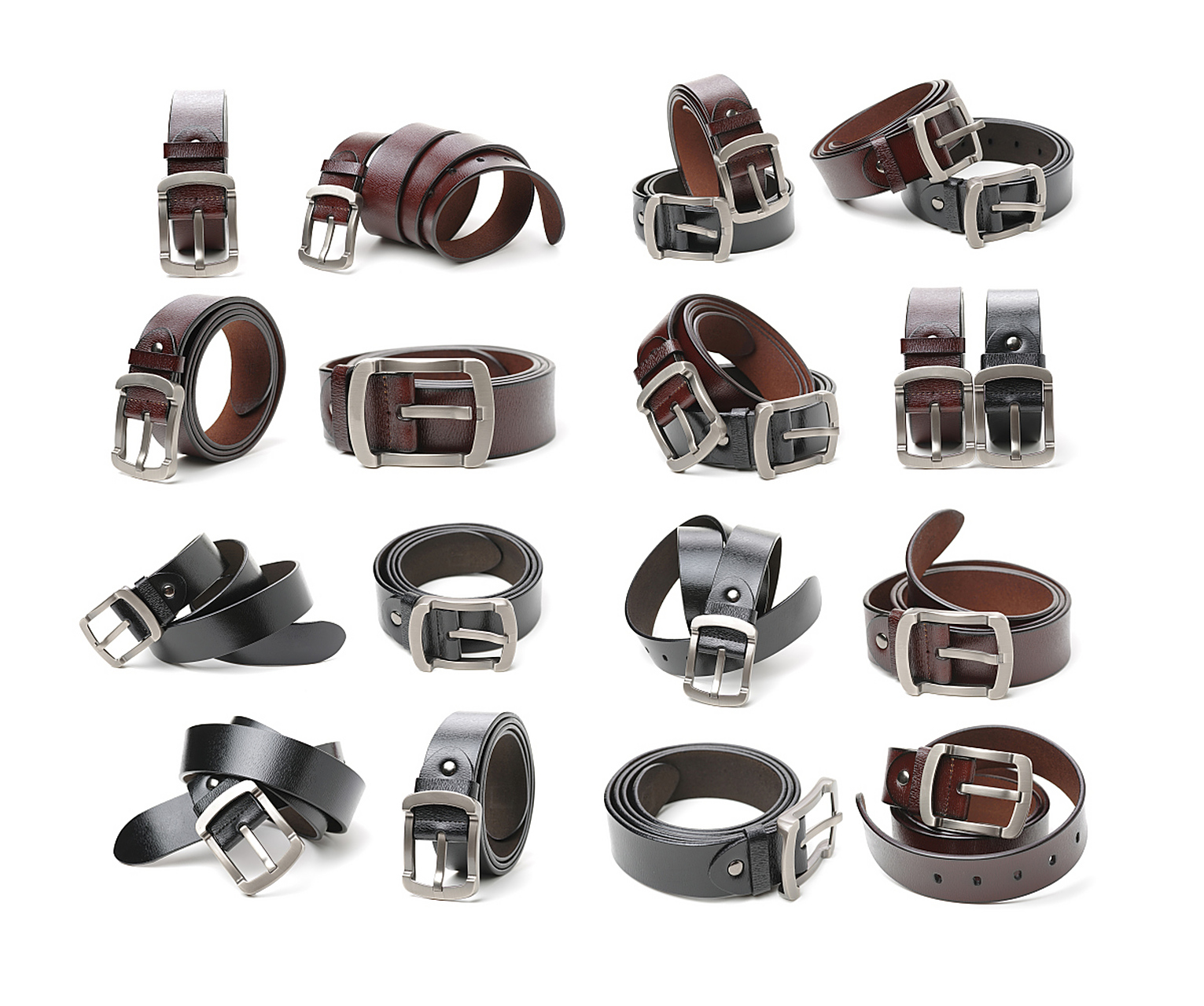 两个铁环的腰带系法,也称为双环腰带系法,通过以下步骤完成:将腰带