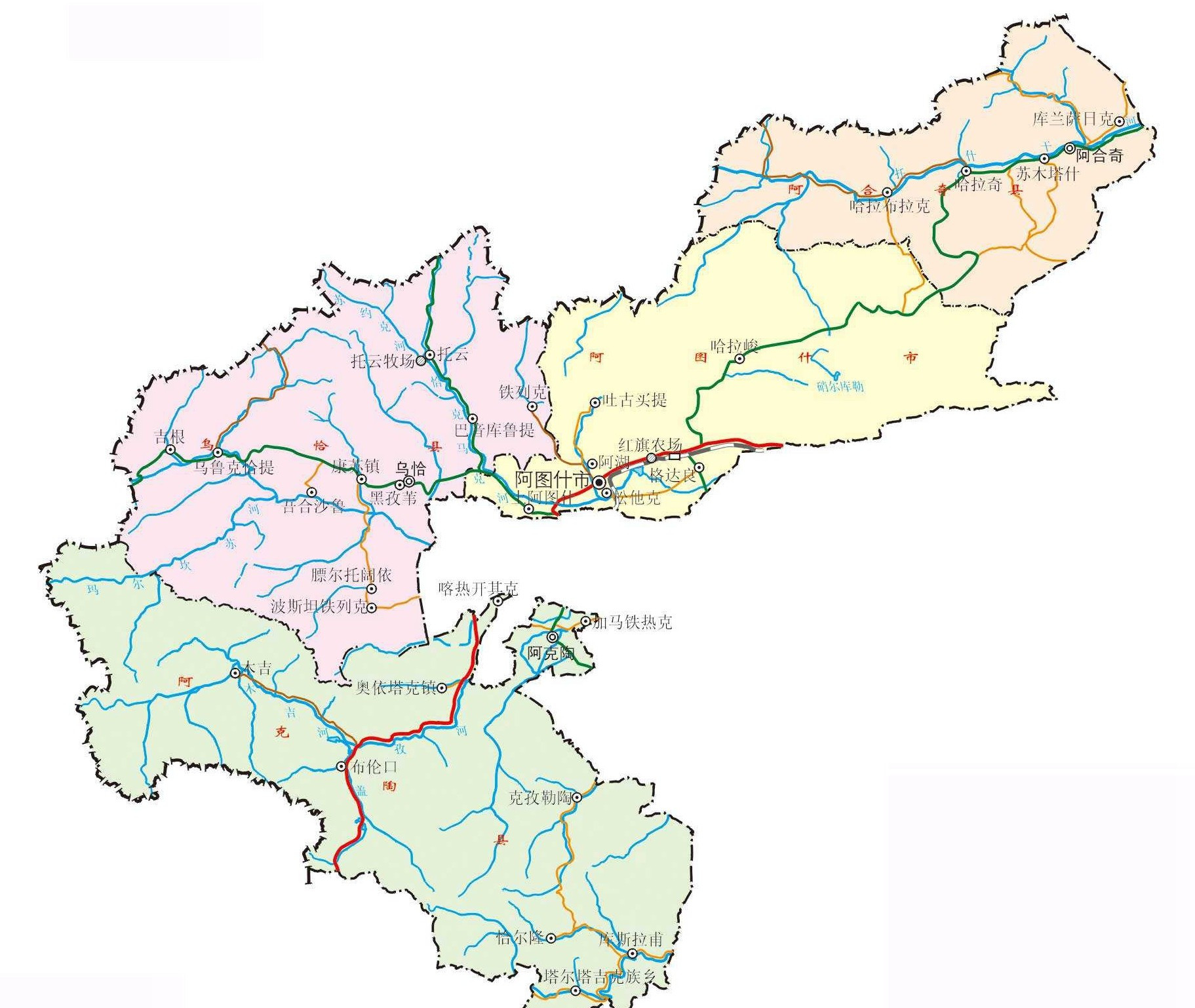 阿克陶地图图片