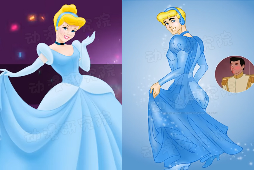 当迪士尼公主卸掉浓妆,变身男子汉,娘man风的灰姑娘吓坏了王子