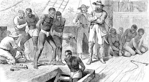 黑奴贸易的悲惨遭遇:必须做这种事,黑奴才允许在甲板上活动