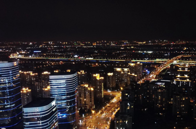 摄影图集:鸟瞰苏州的夜景,让人陶醉