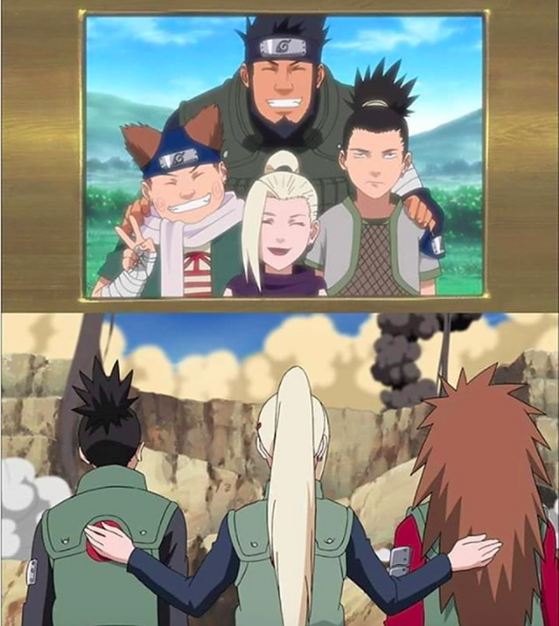 同学,好久不见# 第十班:鹿丸,井野与丁次,导师阿斯玛.