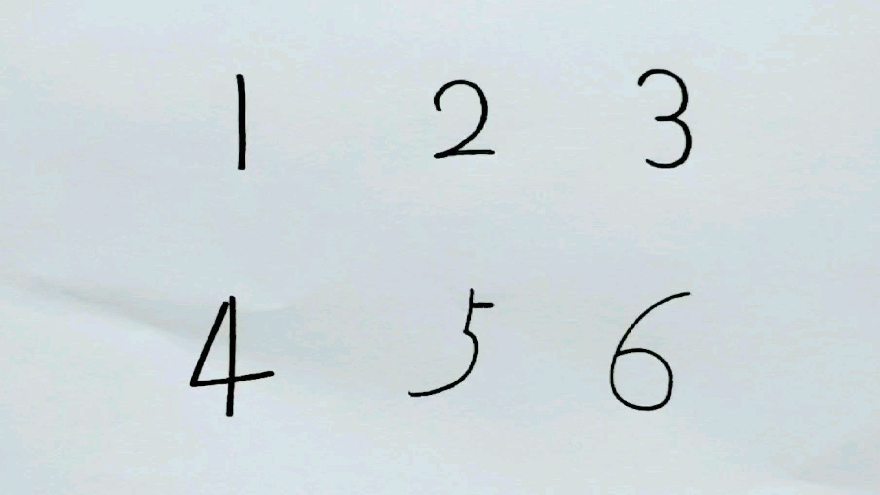 1到6数字创意简笔画