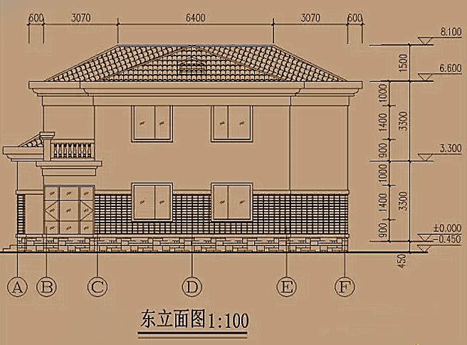 1米(含屋頂)坡屋頂; 建築結構:磚混結構; 別墅效果圖 屋頂平面圖 編輯