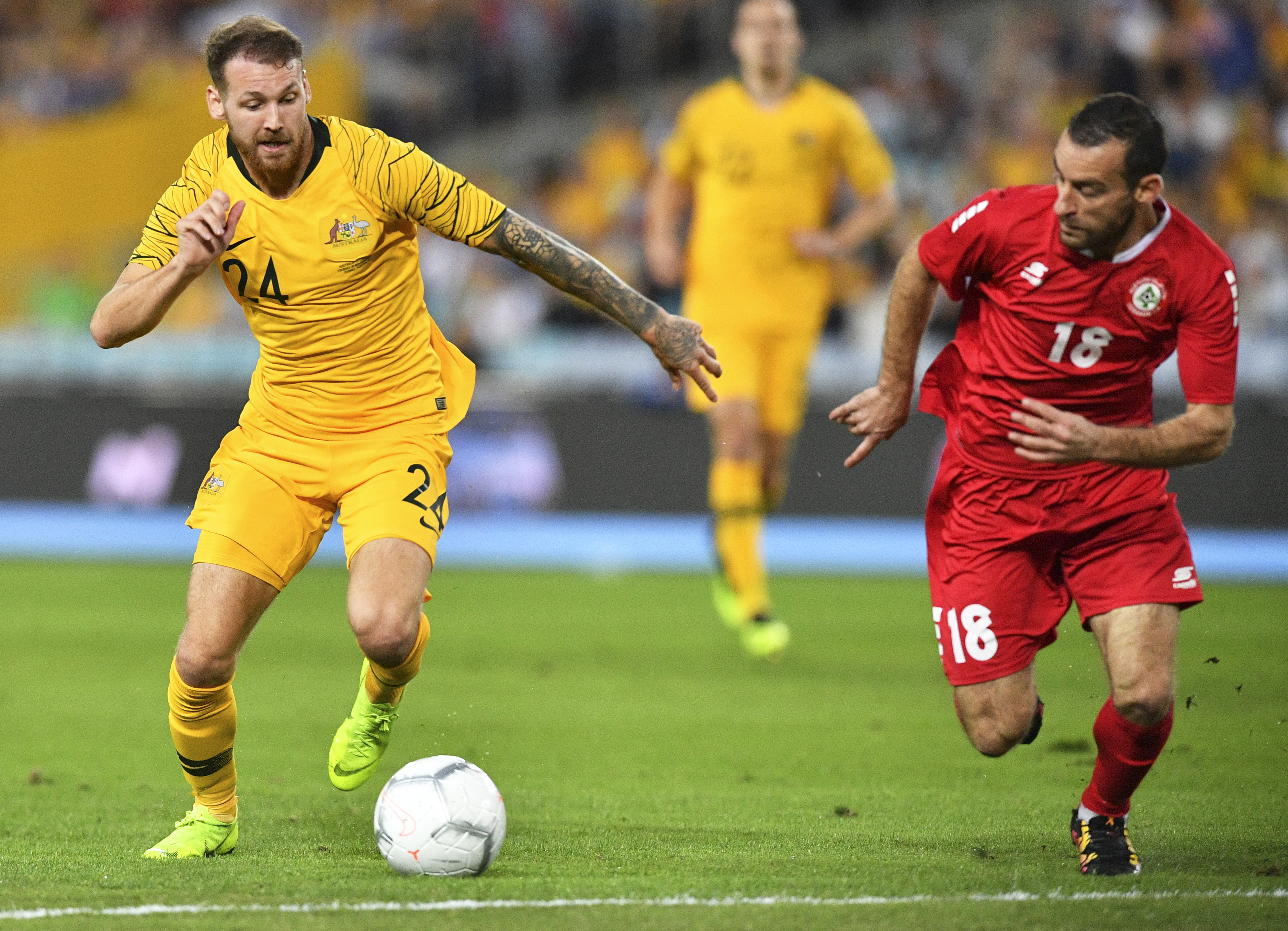 足球——友谊赛:澳大利亚胜黎巴嫩(2)