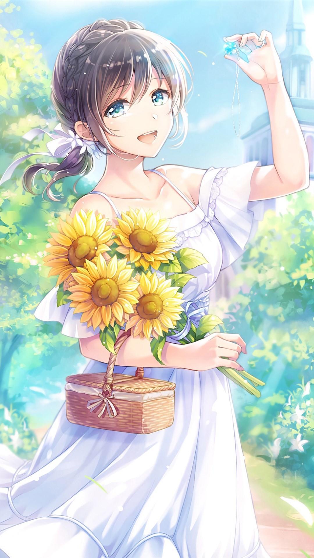 唯美二次元动漫美图:花环,甜美小仙女 转载自百家号作者:健能小女子