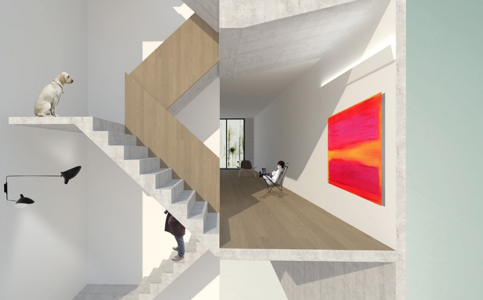 狭长场地上明亮的室内空间,小巷里的住宅改造,台湾 / metrics