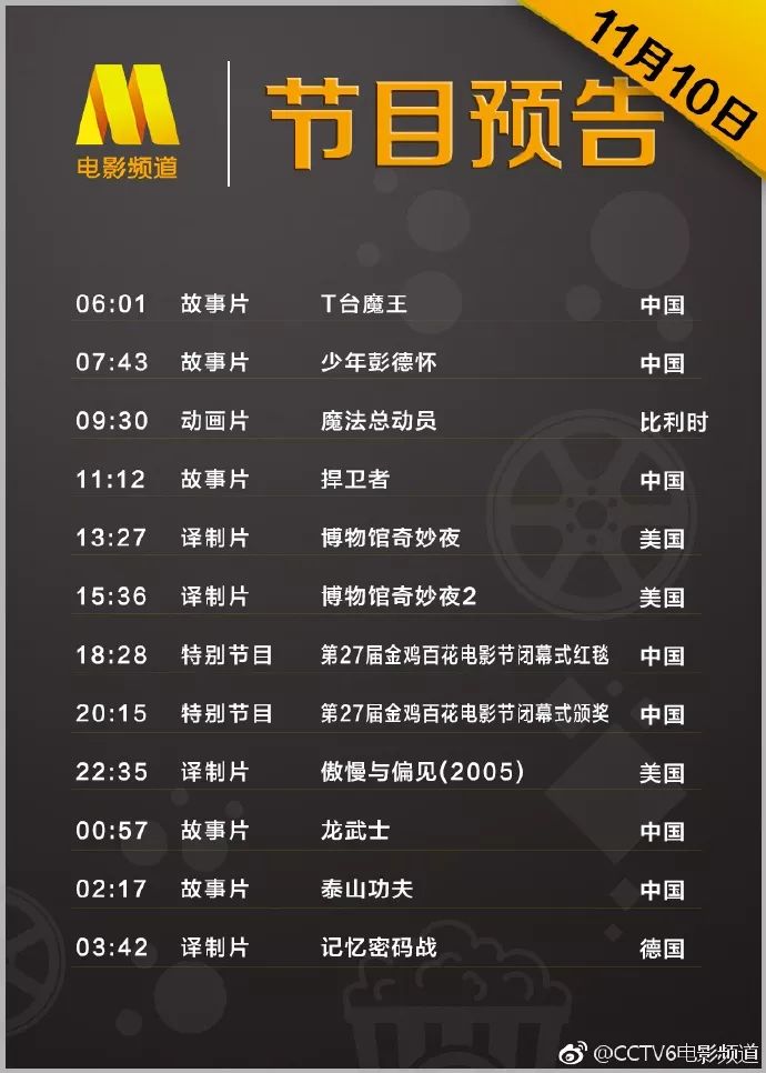 今日18:28,cctv6直播金鸡百花电影节闭幕盛况!附最新交通指引