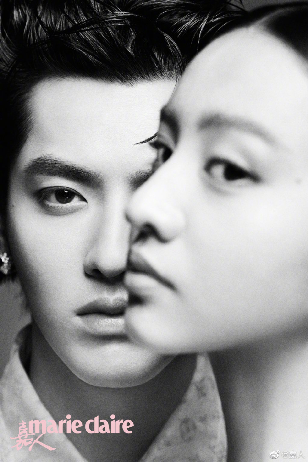 吴亦凡《嘉人》二月刊封面预告 黑白辉映无限故事藏于眼神