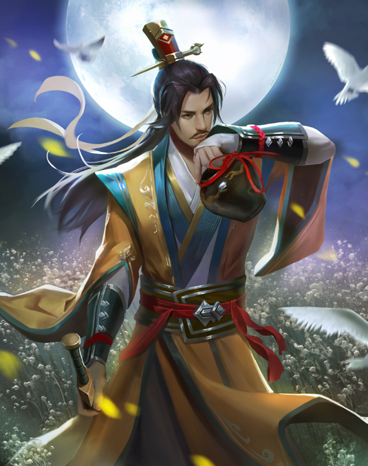 三国杀庞德公插画中的小彩蛋,一局围棋大佬云集