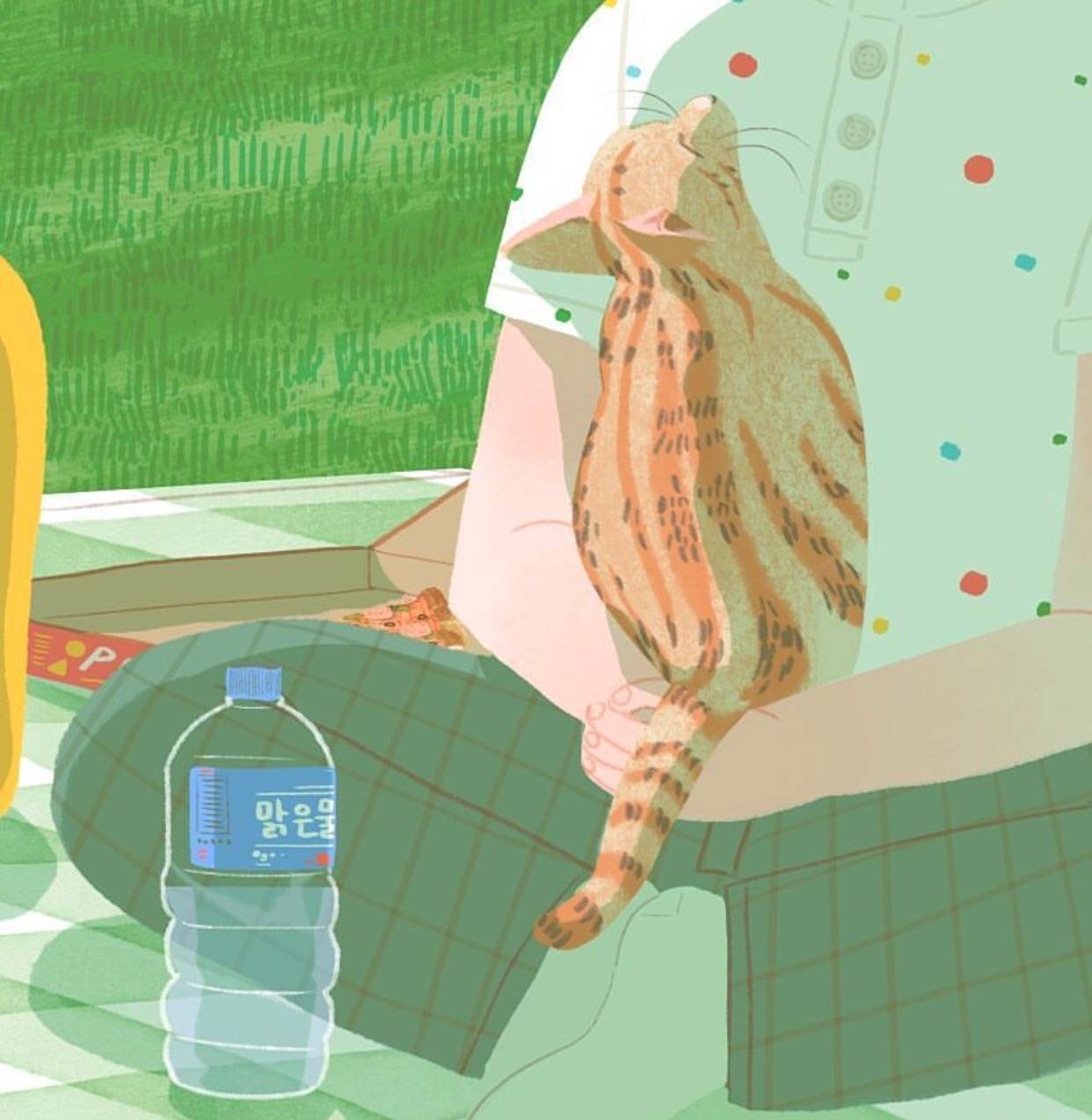 北欧小清新风格插画,很适合夏天的感觉!