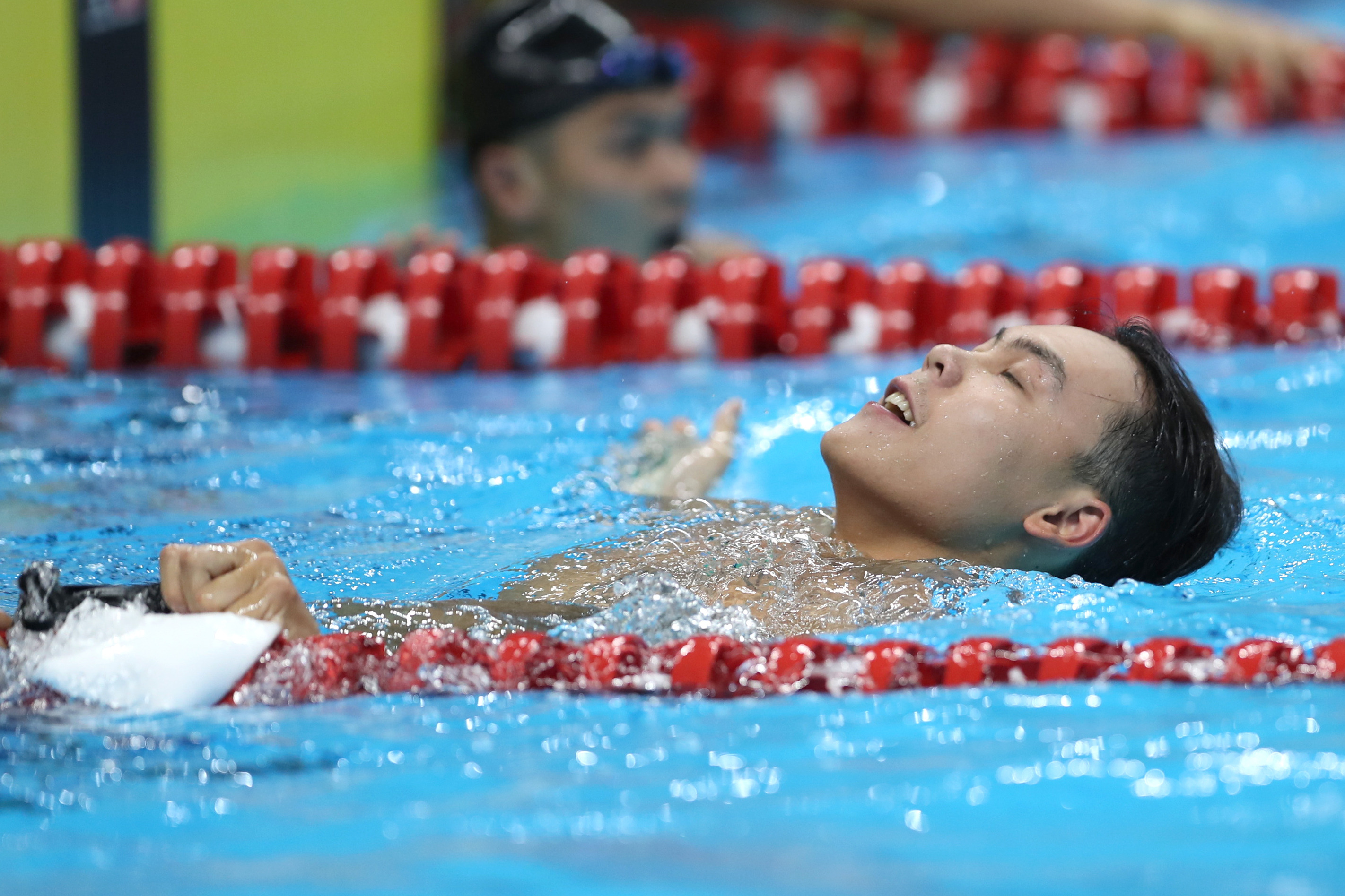 游泳——男子50米自由泳:余贺新夺冠(6)