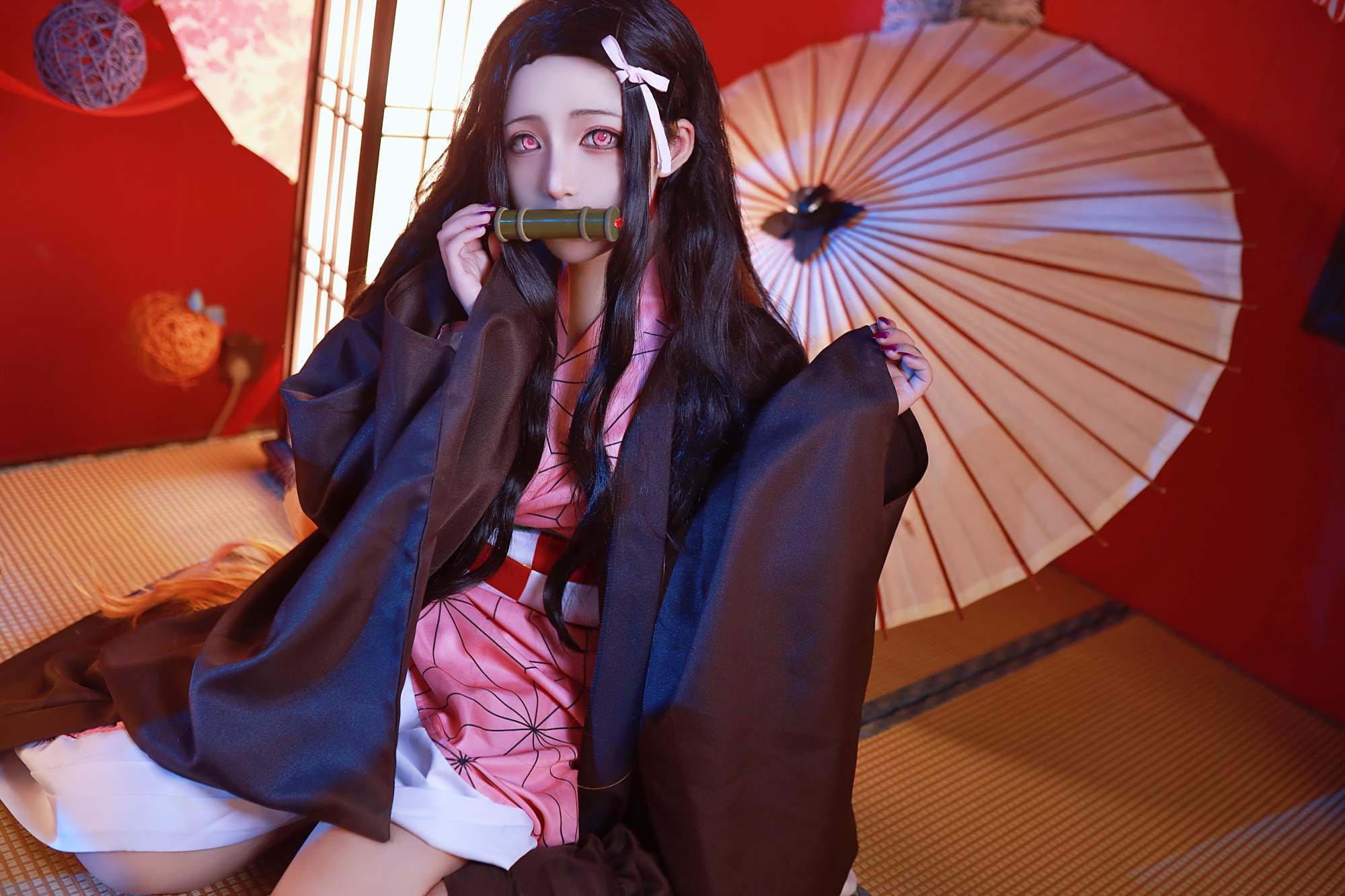 「鬼灭之刃」祢豆子超美cos,网友:有内味了