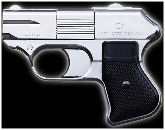 cop357德林杰手枪发射.357s&w马格南或火力相对较弱的.