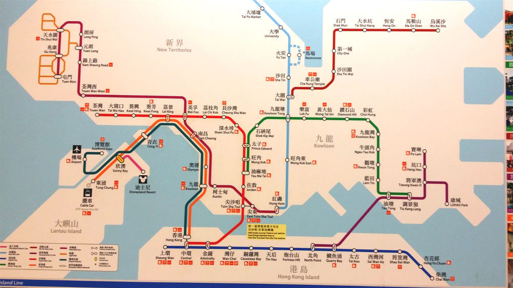 香港地铁线路图2021图片