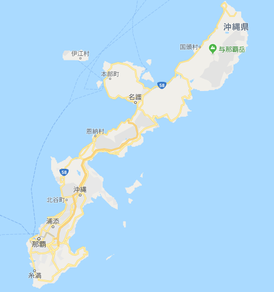 冲绳本岛地图图片