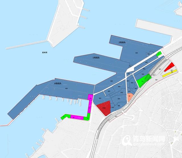 青岛港平面布局图图片
