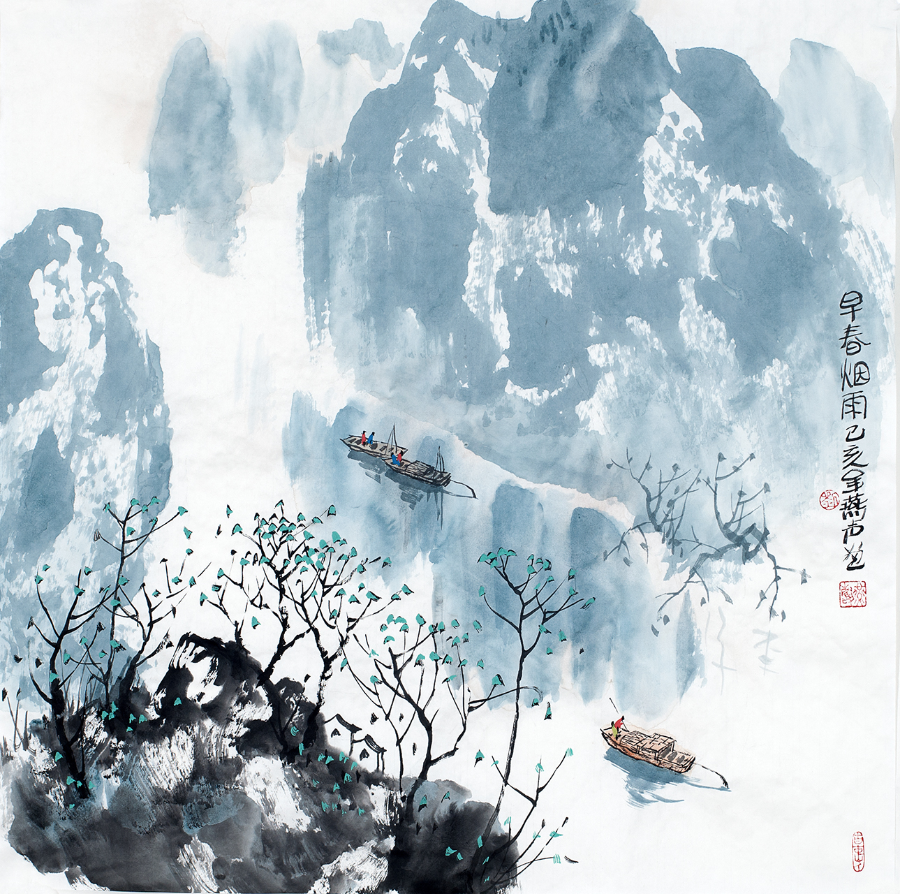 刘燕声写意小品山水画若干