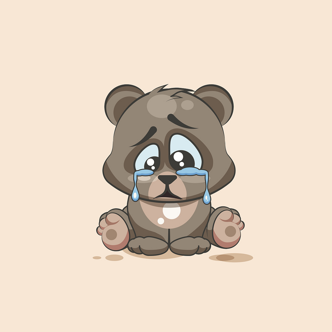 一天,一只小兔子看到一只小熊在独自哭泣,于是跑过去问:"为什么哭呢?