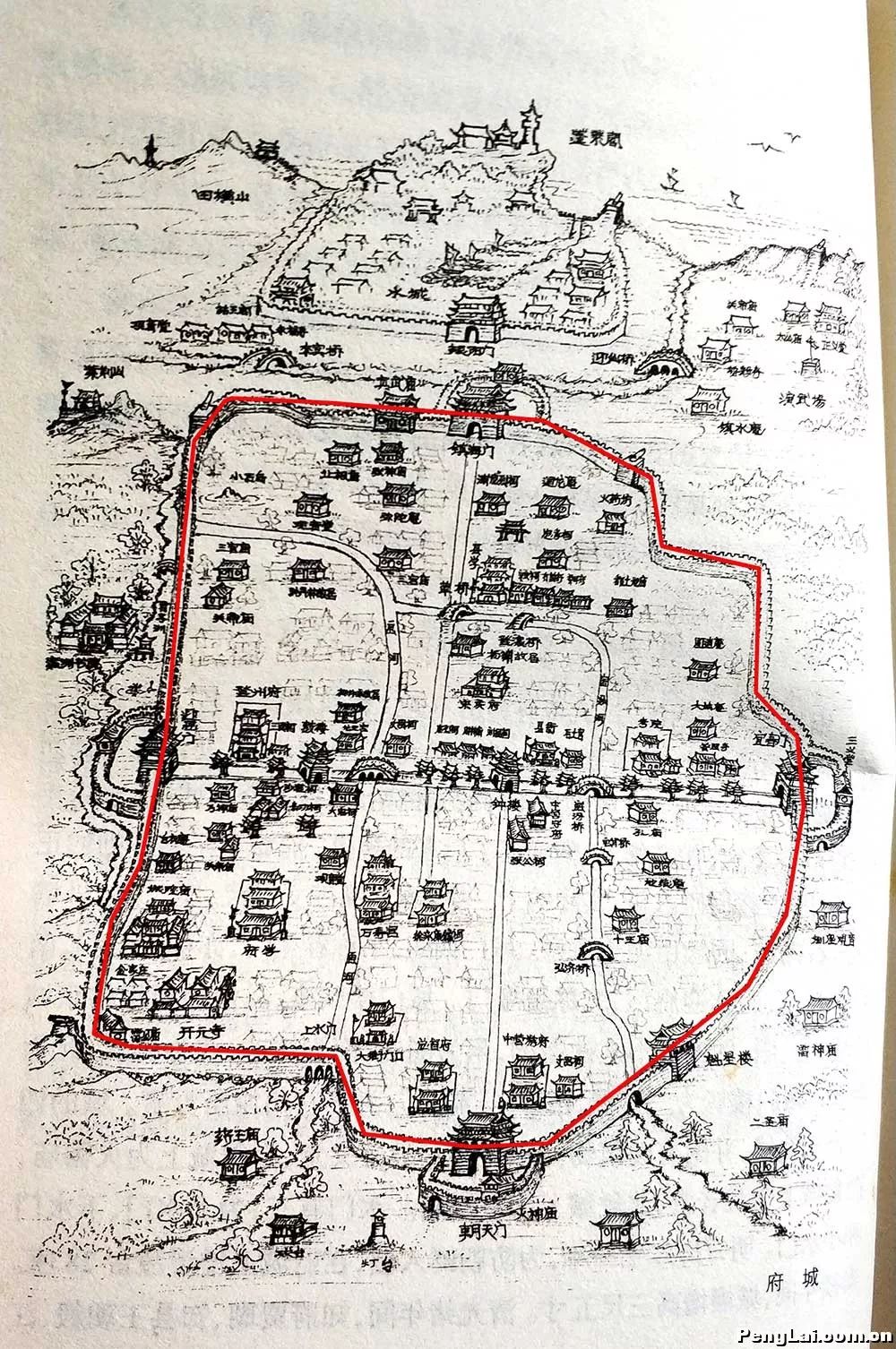 1968年的烟台蓬莱卫星照片!