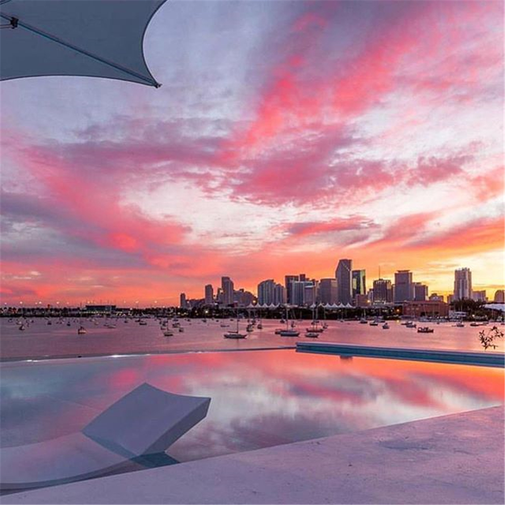 迈阿密夕阳图片