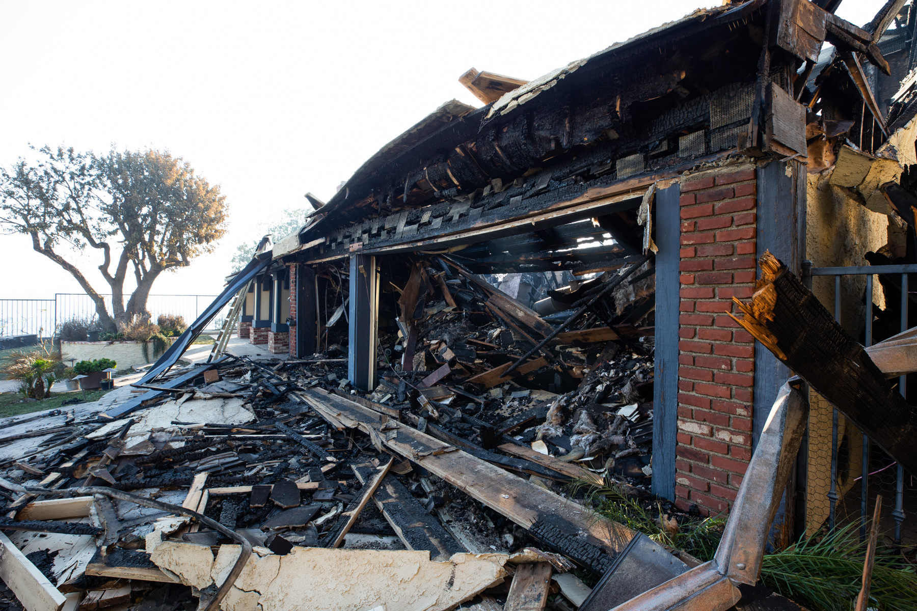 美国加州:被烧毁的房屋